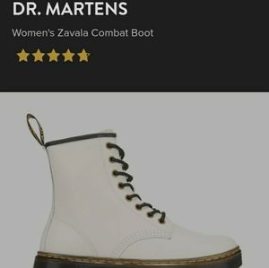 Dr. Martens white Zavala boots